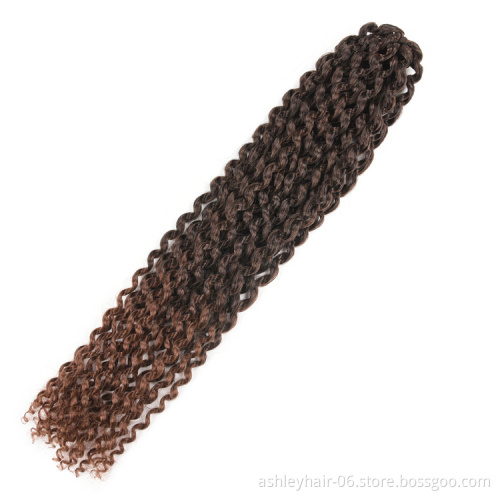 High Temperature Fiber Synthetic Crochet Water Wave Ombre Braiding Hair For Passionate Twist